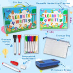 40 Activities Reusable Tracing Books for Kids with 8 Erasable Marker & 140 Stickers,Reusable Handwriting Practice for Kids - Image 2