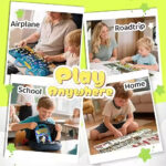 6 Sets 4 Large Pages Per Set Puffy Reusable Sticker Books for Toddlers 2-4 Years 240 Waterproof Easy Clean Stickers Silicone - Image 3