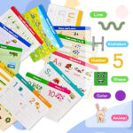 40 Activities Reusable Tracing Books for Kids with 8 Erasable Marker & 140 Stickers,Reusable Handwriting Practice for Kids - Image 6