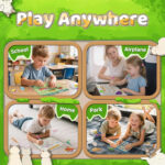 Velcro Pasted 28 Themes Montessori Busy Book for Toddlers 1-3 with 8 Markers & Storge Bag, Reusable Toddler Activity Books - Image 5