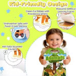 6 Sets 4 Large Pages Per Set Puffy Reusable Sticker Books for Toddlers 2-4 Years 240 Waterproof Easy Clean Stickers Silicone - Image 4