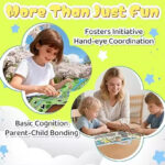 6 Sets 4 Large Pages Per Set Puffy Reusable Sticker Books for Toddlers 2-4 Years 240 Waterproof Easy Clean Stickers Silicone - Image 6